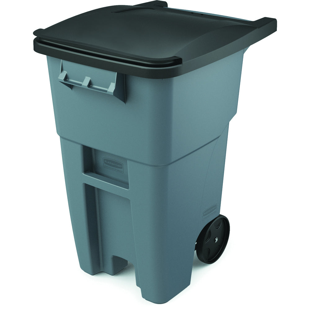 FG9W2700GRAY BRUTE ROLLOUT CONTAINER WITH LID 50-GAL GRAY