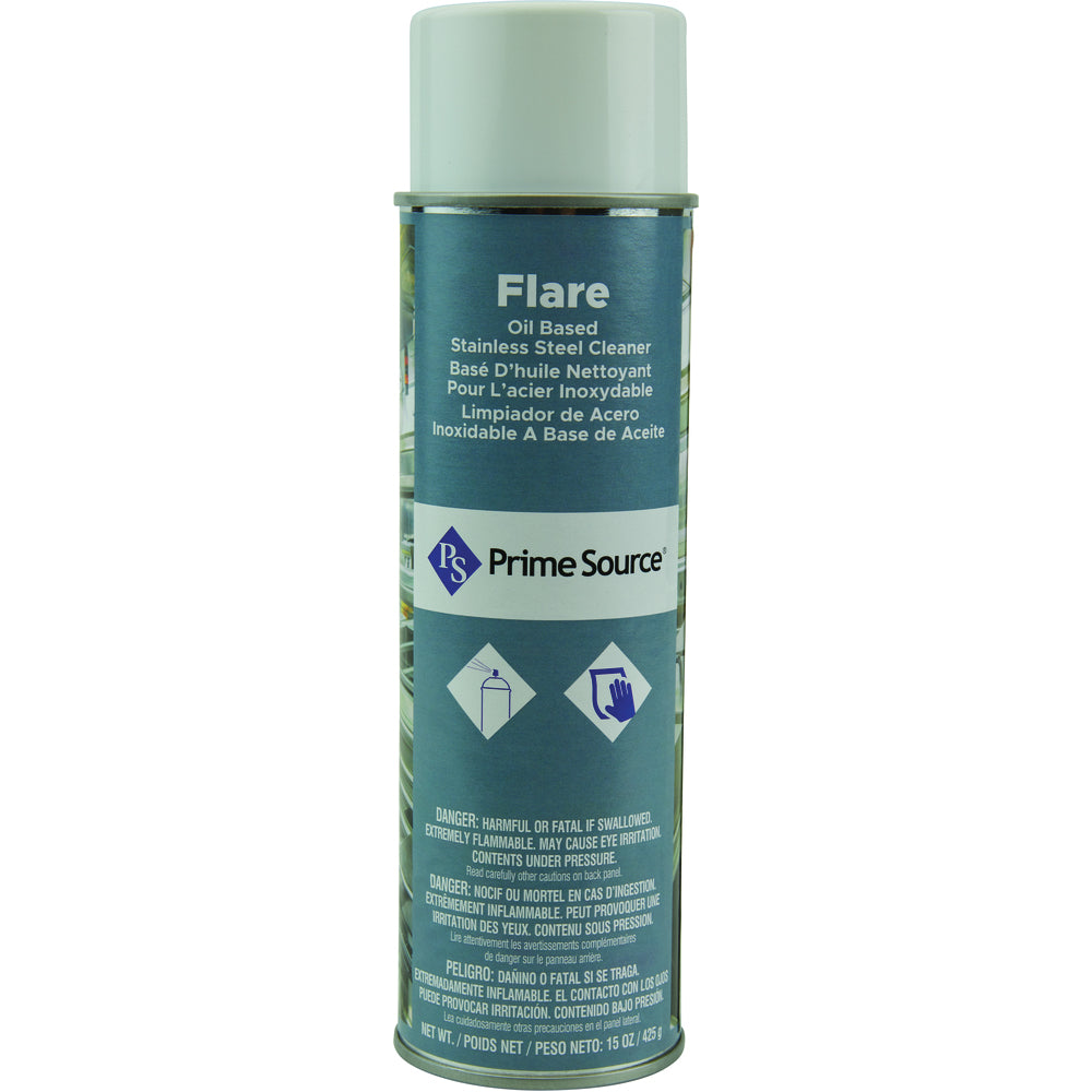 FLARE OIL BASE STAINLESS STEEL CLEANER 12/20OZ/15OZ NET 12/CS